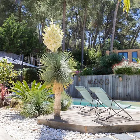 Charmant Studio Lodge Climatise Avec Jardin Et Vue Sur Le Pic Saint Loup Jacou Exterior photo